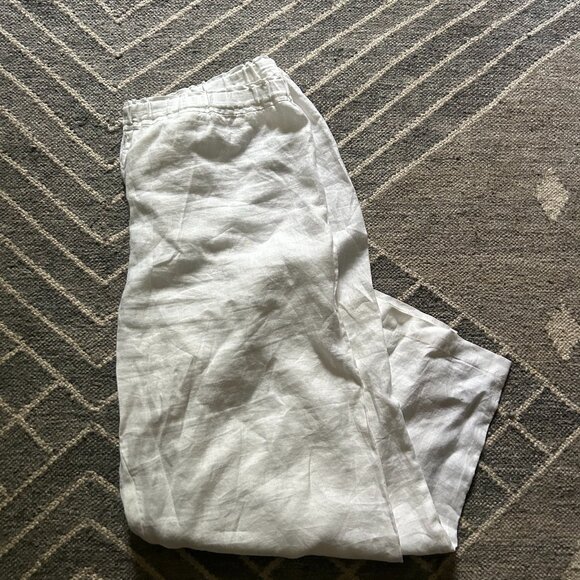 New Without Tags (NWOT) Eileen Fisher Organic 100% Linen Straight Cropped Pant